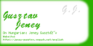 gusztav jeney business card